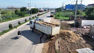 Fantastic New Project Komat’su D58 Dozer Smooth Using Technical Skills Push Filling Soils & Trucks