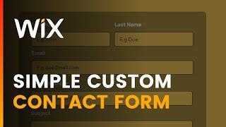 Adding a Custom Contact Form in WIX + Email Notification | WIX ideas