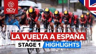 Rain Causes Chaos In Opening TTT | Vuelta A España 2023 Highlights - Stage 1