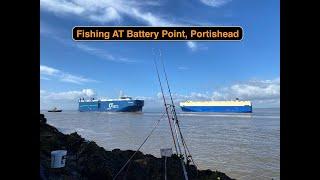 Fishing AT Battery point , Portishead - I fish the iconic Bristol Channel mark hoping for a conger !