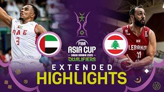 UAE  v Lebanon  | Highlights | FIBA Asia Cup 2025 Qualifiers