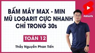 Bấm máy max min mũ logarit  - Toán 12 #shorts