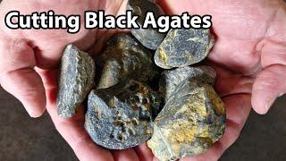 Cutting some Black Agates from New Zealand