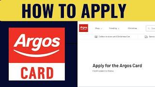 How To Apply For Argos Card