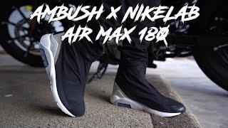 Nike Air Max 180 Ambush Black on Feet