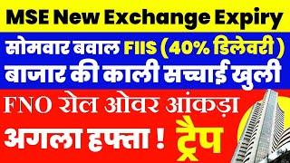 FII  40% उठाया और नया एक्सचेंज से क्या असर दिखेगा। Tomorrow market prediction| Nifty Prediction