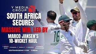 SOUTH AFRICA SECURES A MASSIVE WIN, LED BY MARCO JANSEN’S 10-WICKET HAUL