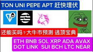 ETH BNB SOL XRP ADA AVAX TON  DOT LINK  SUI BCH LTC NEAR NUI PEPE APT 给出了精准的抄底位置！2025年大牛市预测 这几个币不能持有