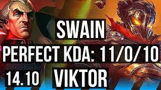SWAIN vs VIKTOR (MID) | 11/0/10, Legendary | KR Master | 14.10