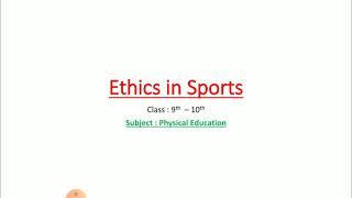 Sports Ethics