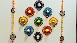 Diwali Decoration Ideas / Diya wall Decor #diyastand #papercraft #diwalidecoration #festival #flower