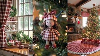 GINGHAM Christmas Decor Ideas for a Cozy Vintage Farmhouse!