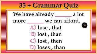 35 + English Quiz | Grammar Mixed Test | English All Tenses Mixed Quiz | No.1 Quality English