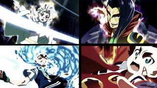 Arthur and gwyn vs aiger and hikaru ( jet ball z episode 15 the volcanic knight Helios volcano)