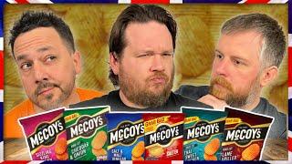 Americans Try BRITISH McCoy's Crisps First Time Ever!