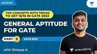 General Aptitude Part-5 | With Top Concepts & Tricks to get 15/15 in GATE | Shreyas Aravind