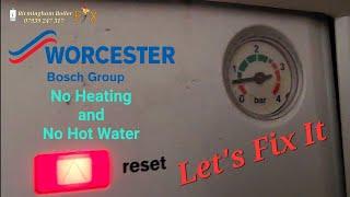 Birmingham Boiler repair Worcester-Bosch faulty no heating and no hot water we diagnosed & fixed it