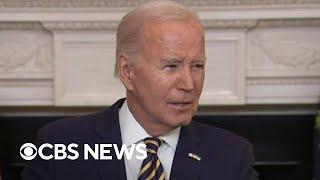 Biden says Trump's pressuring lawmakers to oppose immigration, national security bill