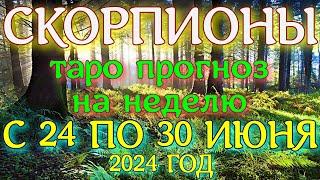 ГОРОСКОП СКОРПИОНЫ С 24 ПО 30 ИЮНЯ ПРОГНОЗ НА НЕДЕЛЮ. 2024 ГОД