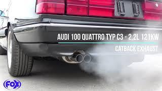 FOX Sportauspuff-Komplettanlage ab Kat | Audi 100 C3 2.2l quattro Dein-Sportauspuff.de