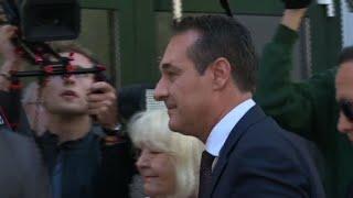 Far-right candidate Strache votes in Austrian elections