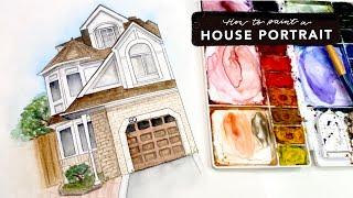 How To Draw and Paint a House Portrait