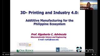 PAASE Webinar 14:3D Printing Advanced Materials: Additive Manufacturing for the Philippine Ecosystem