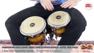 Marathon© Exclusive Series FWB200 Wood Bongo - Aztec Red Fade - FWB200ARF