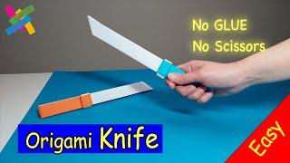 Origami KNIFE - NO GLUE, NO SCISSORS | How to fold paper knife | DIY | How to make | Fold Tutorial