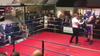 First round knockout. Winning in style, my first ever White Collar Boxing at The Ring in Southwark.