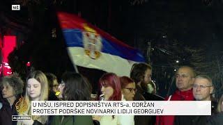 Niš: Ispred dopisništva RTS-a protest podrške novinarki Lidiji Georgijev