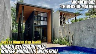 Rumah Minimalis Industrial 2 Lantai Senyaman Villa Yang Menyatu Dengan Alam Di Kota Malang