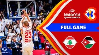  LBN -  JOR | Basketball Full Game - #FIBAWC 2023 Qualifiers