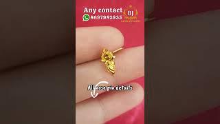 Gold trending nose pin design #ytshorts #goldnosepin#banikjewellers#goldcollection #virals#shortfeed