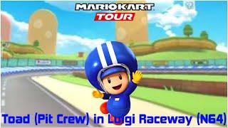 Mario Kart Tour: Toad (Pit Crew) in Luigi Raceway (N64)