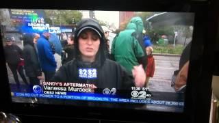 Baba Booey, Baba Booey!  Howard Stern's Penis! Hurricane Sandy Coverage on CBS 2 NEWS (Joey Boots)