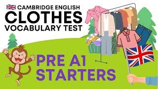 Pre A1 Fun for Starters - Clothes vocabulary Cambridge English YLE Exams