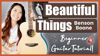 Beautiful Things Benson Boone Beginner Guitar Lesson EASY Tutorial  Chords, Strumming & Picking! 