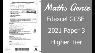 Edexcel GCSE Maths November 2021 Paper 3 Higher Exam Paper Walkthrough