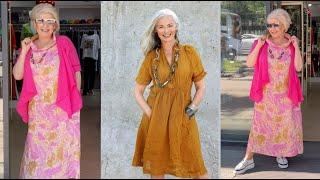 BEAUTIFUL DRESSES FOR WOMEN OVER 50, 60 YEARS OLD