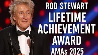 "Rod Stewart Receives Lifetime Achievement Award | Emotional AMAs 2025 Moment!"