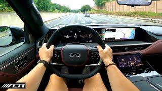 2025 INFINITI QX80 POV Drive Review /// Twin Turbo V6 Luxury!