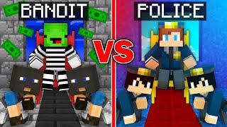 Mikey BANDIT vs JJ POLICE King Survival Battle in Minecraft (Maizen)