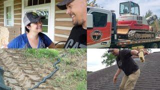 Farm Vlog - Preparing for Barn Demolition | Snakes | Joe on the Roof