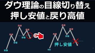 【知らないとヤバい】ダウ理論の目線切り替え！押し安値と戻り高値の欠点