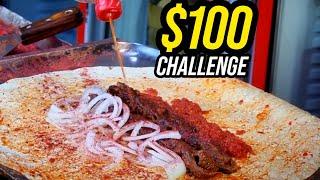 IRANIAN Street Food $100 CHALLENGE in TEHRAN! Best Street Food in IRAN!!