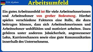 8 Themen B2 Prüfung Beruflich Mündliche Prüfung B2 für den Beruf / Thema 2 #Arbeitsumfeld