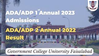 BA/BSc Private Result and New Admissions | GCUF Private Admissions 2023