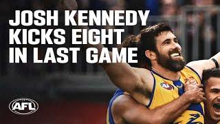 Josh Kennedy kicks eight goals in his last match | Round 21, 2022 | AFL