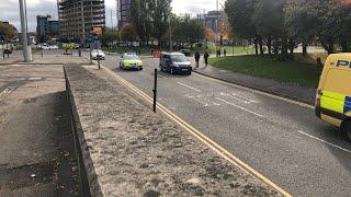 **PANIC BUTTON** 9 vehicles race down saint annes street towards possible panic button